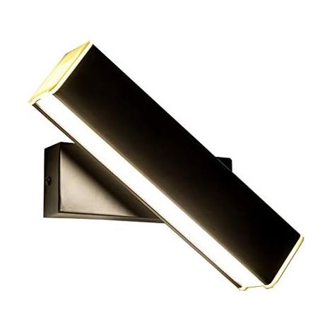 Spiegelfrontwandleuchte, schwarzes Modell, dreifarbiges Licht, rotierende Spiegelfrontwandleuchte aus Schmiedeeisen