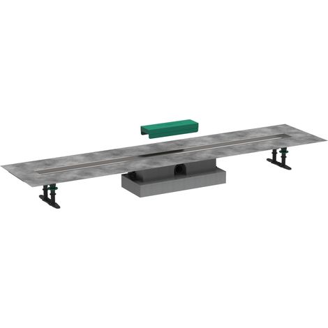 Set completo uBox universale per scarichi doccia, kit pronto, piatto basso 1200mm (1/3)