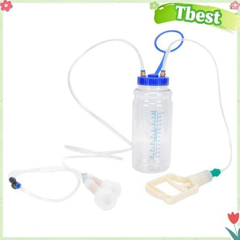 Tbest trayeuse manuelle portable Machine à traire de chèvre Machine à traire de chèvre domestique animalerie kit Double face (1/5)