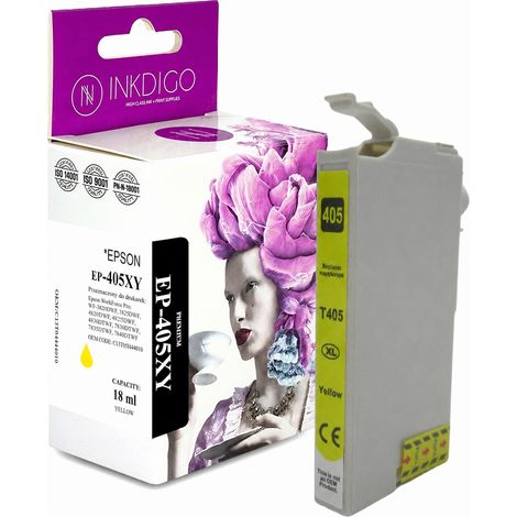 Inkdigo 405XL Y-Tinte, kompatibel mit Epson WorkForce EC-C7000 WF-7310DTW, TÜV-zertifiziert (1/5)