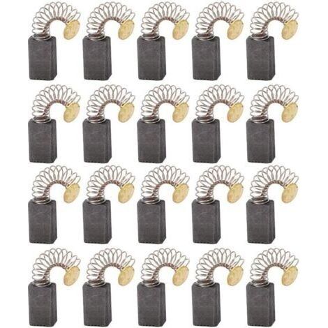 Pair 20x Balai en charbon, charbon moteur, 5mm x 8mm x 12mm pour outils électriques comme ponceuse d'angle, ponceuse orbitale