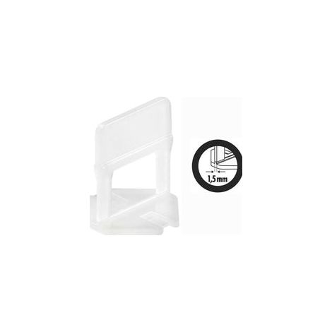 BASE LIVELLANTE CON FERITOIA PER CUNEO H. mm 12 - fuga 1,5 mm - cf. 500 pz