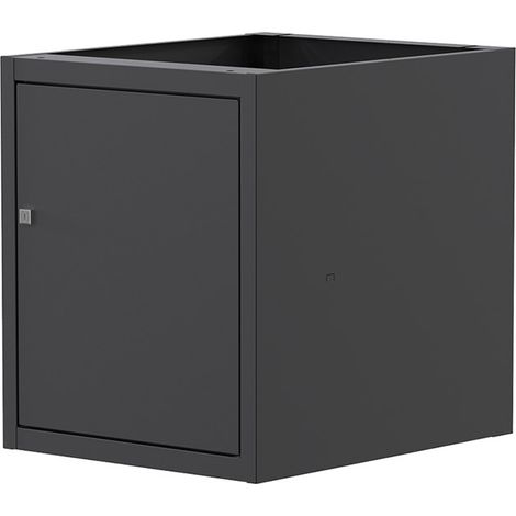 Cassettiera con anta SOGI X3NA-04 per banco da lavoro grigio antracite