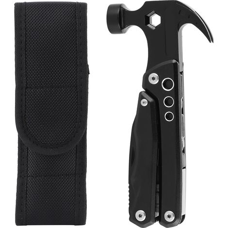 Marteau griffe noir pliable portatif pince aluminium oxyde manche outils multifonctions DIY (1/5)