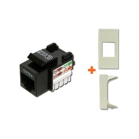 Intellint Presa di rete rj45 cat.5e utp compatibile serie legrand vela bianco bianca