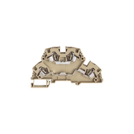 Borne cage à ressorts double 4 mm 2E 2S 318100i SCD4BEIGE