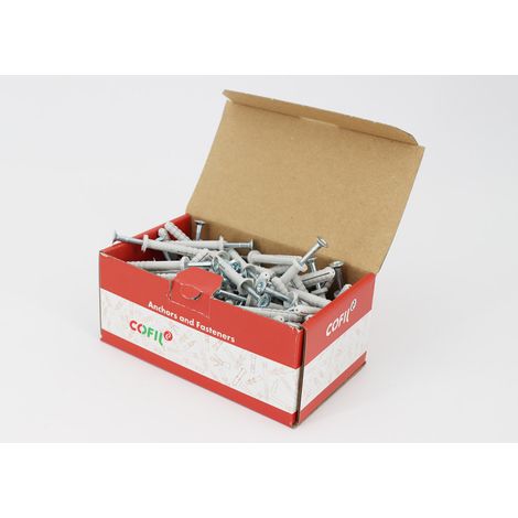 Boite de 100 chevilles à frapper polyamide 6X45mm