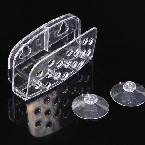 Support Éponge Cuisine - Ventouse Suction Cup - Drainage Creux - Pour Éponge Brosse et Accessoires - 2 Pièces (1/5)