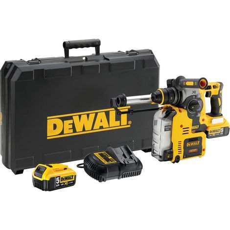 Dewalt – Perforateur burineur sans fil 18V – Moteur sans balais – 2.1J – SDS-Plus – 400W – 2 batteries 5.0Ah – Système d'aspiration intégré (1/10)