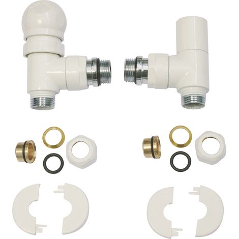Kit sèche-serviette thermostatisable design blanc