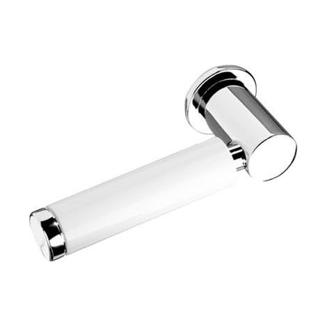 Croydex Modern Toilet Flush Handle, Cistern Lever, White and Chrome