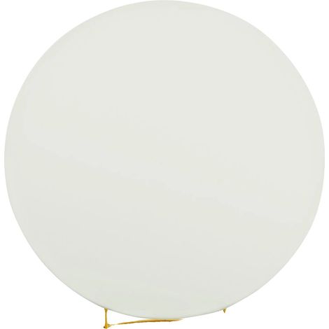 Toile de fond, Tissu léger, Polyvalent pour les événements, Blanc ivoire-b, 7.2ft-a, Rond-g (1/2)