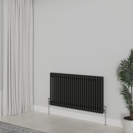 WarmeHaus Traditional Black Double Column Radiators 600x1190mm (1/5)