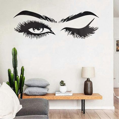 Wandtattoos: Augen, Wimpern, Sterne, Dekoration, Schönheitssprüche, Schlafzimmer