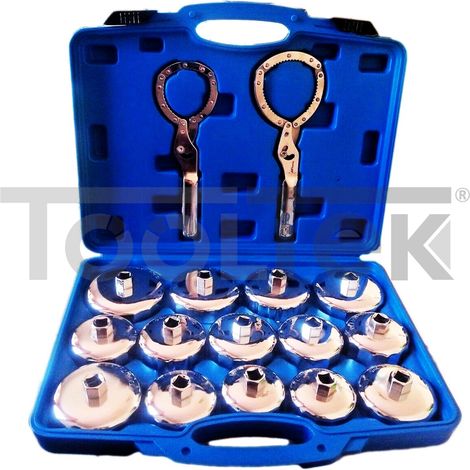 SET CHIAVE SMONTAGGIO FILTRO OLIO 16pz COPPE CHIAVI A TAZZA