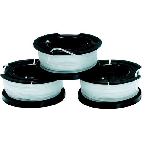 Lot de 3 Bobines de Rechange pour Coupe-Bordures, Bobine A Déroulement Automatique, 3 x 10 m de Fil en Nylon Transparent et Résistant, Fil de 1,5 mm, A6485-XJ (1/4)