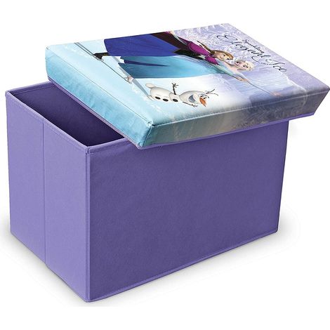 DOMOPAK - POUF CON COPERCHIO LIVING PER ORGANIZZAZIONE CAMERETTA 49x31x31CM - RAPPRESENTAZIONE CARTONE CARS- FROZEN- ALLA RICERCA DI DORY (1/5)