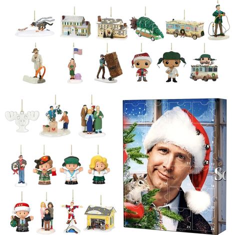 Calendrier de l'Avent National Lampoon's Christmas Vacation, pendentif sapin de Noël, pendentif figurine de la famille Griswold (1/5)