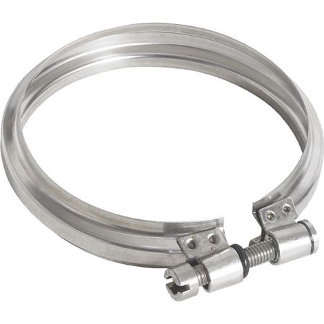 TEN – Collier pour fumisterie en inox Ø80 mm – Conçu pour conduits rigides – Installation systèmes chauffage pellets – Résistant à la corrosion