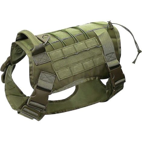 Harnais tactique pour chien, anti-traction, harnais militaire réfléchissant avec poignée (1/3)
