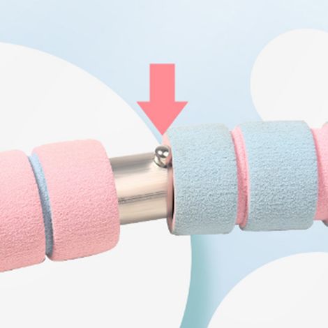Cerceau de hula hoop en acier inoxydable avec éponge amovible, anneau lesté abdominal à serrage rapide pour l'entraînement sportif, 6 sections, bleu et rose (1/5)