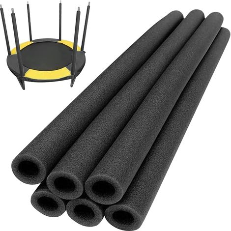 6-teiliges Set Schaumstoff-Trampolinrohre – 88 cm Schutzhüllen für Stangen, rutschfest und wetterfest, blau/schwarz, für den Innen- und Außenbereich (1/5)
