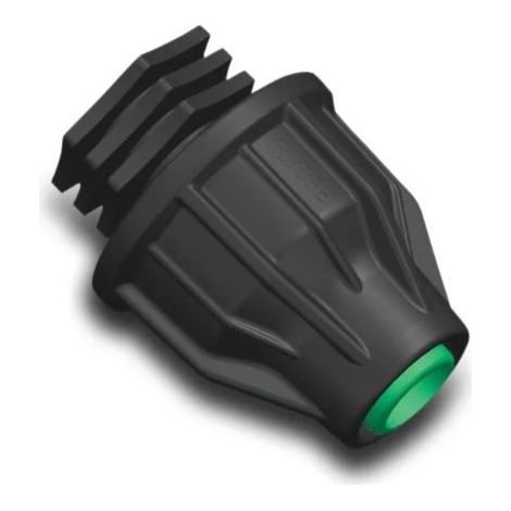 Tappo PP da 16 mm, serratura a 4 barre, nero