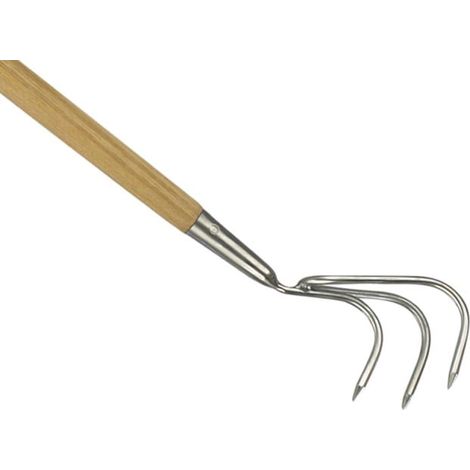 Kent & Stowe 70100042 Stainless Steel Long Handled 3-Prong Cultivator, FSC K/S70100042