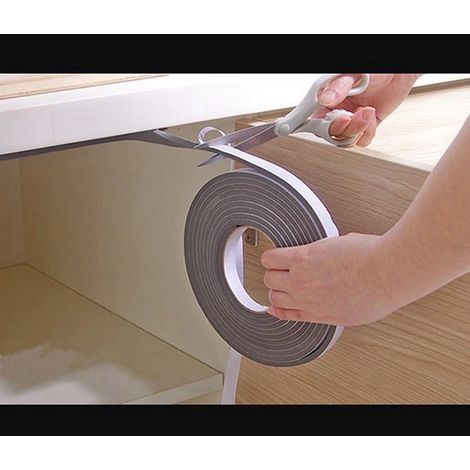 Ruban antibruit coupe-froid autocollant - Gris - Isolation phonique - Coupe-vent - Pour portes et fenêtres (1/4)