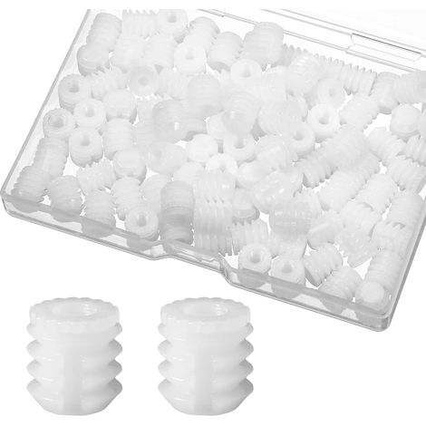 100 pièces de charnières en plastique 8,6 x 10 mm Charnières d’extension et fixations pour pots, charnières de top pour la réparation de meubles de placard, goupilles de positionnement, quincaillerie (1/5)
