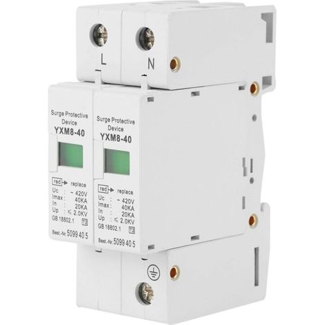 Dispositif de protection contre les surtensions de maison, 1 pièces 220V 2P 40KA (1/5)