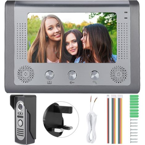 Visiophone filaire avec écran tactile de 7 pouces, interphone vidéo, sonnette, téléphone de porte (1/5)