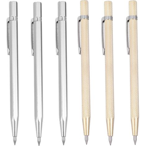 6 Pièces Stylo à Graver pour Céramique et Métaux, Outil de Gravure en Alliage D'aluminium, Pointe, Antidérapant, Léger, Portable, pour Carrelage et Métal Couleur Couleur Aléatoire (1/5)
