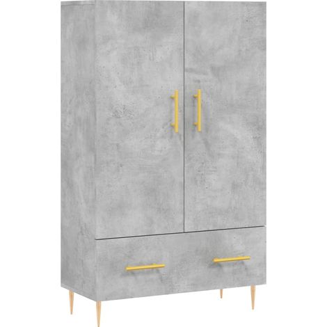 Credenza buffet cassettiera mobile contenitore organizer cucina soggiorno soggiorno alto 69,5 x 31 x 115 cm derivati del legno grigio 020034465