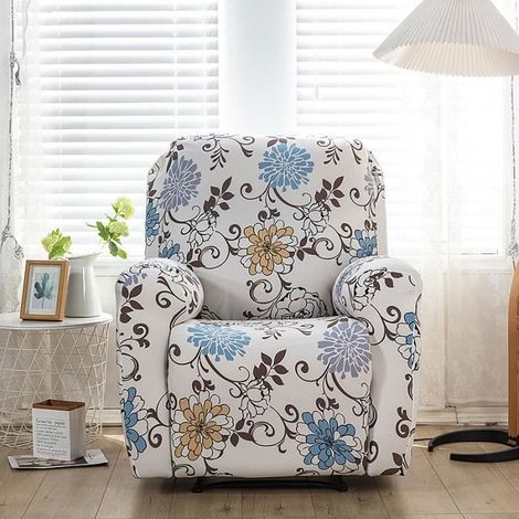 Housse de Fauteuil Relax Extensible 1 Place, Housse de Fauteuil Relax Inclinable Electrique, Protecteur pour Fauteuil Inclinable (1/4)