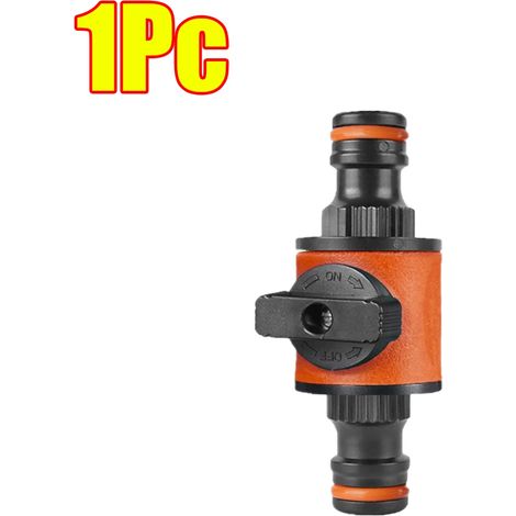 Raccord rapide pour tuyau d'arrosage (1 pièce) 16 mm, vanne d'arrêt, embout de raccordement rapide pour tuyau d'irrigation, arrêt d'eau. (1/5)