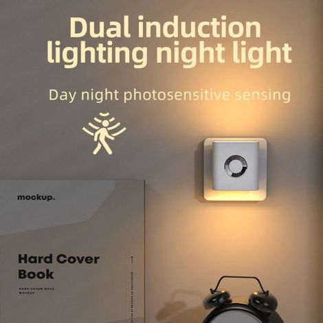 Veilleuse - Capteur De Presence Humaine - Pour Chambre Couloir Salle De Bain - 1 Piece (1/3)