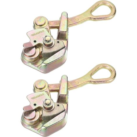Set of 2 Gold Tone Alloy Steel Cable Tie Clips (1/5)