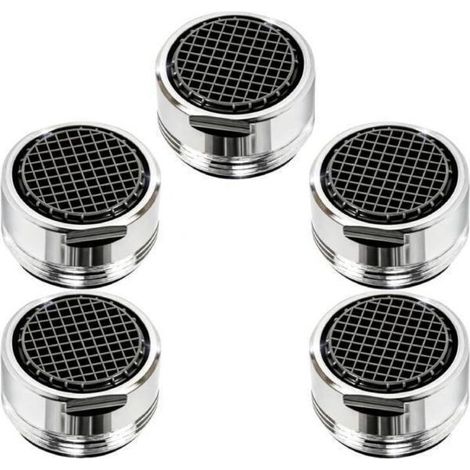 PC Mousseur Robinet M24 en Laiton Chromé - Économiseur d'Eau avec Filtre Anticalcaire - Économisez Jusqu'à 60% d'Eau et d'Énergie - Débit d'Eau 5 L/min (1/2)