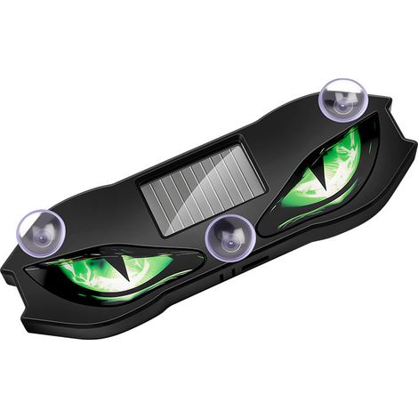 Irovami Lampe œil démon solaire – verte, ventouse, vibration, voiture (1/5)