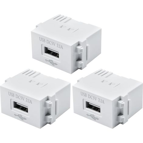 3 Modules Alimentation USB 5V 2,1A, Transformateur 220V vers 5V Adaptateur Charge Encastrable, Compatible Smartphones Tablettes Appareils USB, Module Compact pour Panneaux et Projets DIY (1/5)