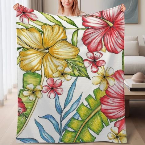 Couverture polaire moelleuse pour la famille 60x80 pouces, pour lit, canapé, voyage, camping et bureau (1/4)