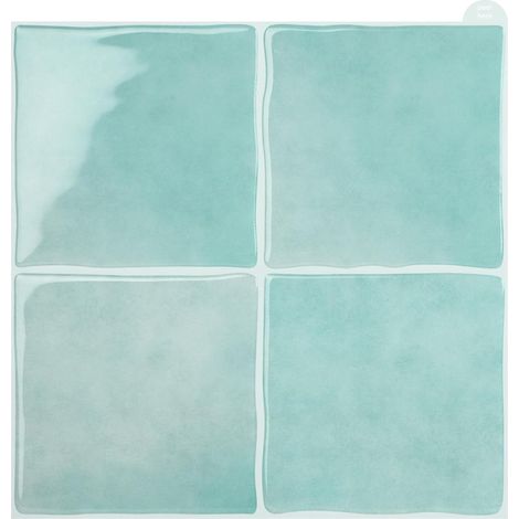 Lot de 10 feuilles de carrelage mural 3D à décoller et à coller pour cuisine et salle de bain 22,9 x 22,9 cm (1/5)