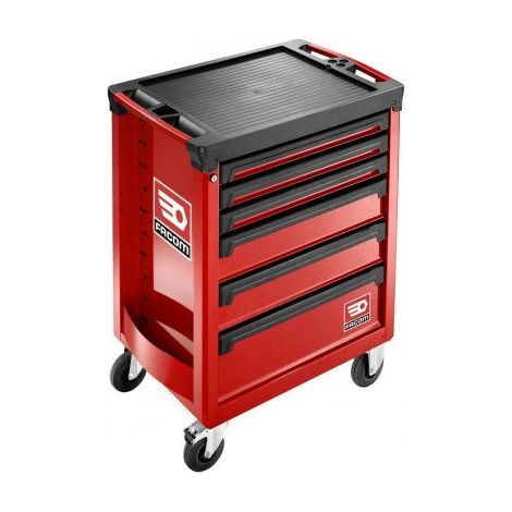 Facom – Servante d'atelier roulante 6 tiroirs – Charge max 30kg par tiroir – Plan de travail polypropylène 800kg – Dimensions 779x515x972mm (1/10)