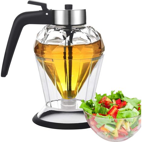 Bouteille Huile - Verre Sans Plomb 200 ml - Buse Anti-Goutte avec Joint Silicone - Pour Cuisine Maison et Restaurant (1/5)