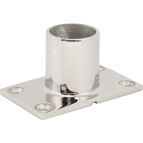 Soporte rectangular para barandilla de barco, base resistente, color plata, herrajes de cubierta fiables, base rectangular para barco yate.