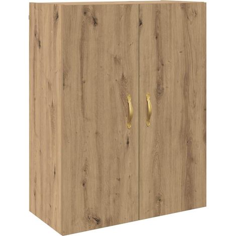 Buffet,Bahut,Meuble mural chêne artisanal 69,5 x 34 x 90 cm CFW18622 (1/5)