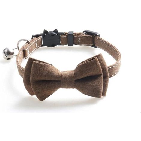 Collier pour chat avec clochette, nœud papillon, sécurité, déverrouillage rapide, réglable pour animaux de compagnie, chaton (1/5)