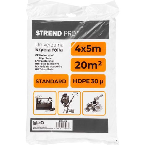 Abdeckfolie Strend Pro Standard, Maler-, 4x5 m, 30µ, Abdeckfolie