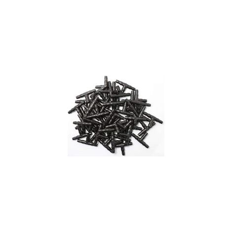 100 pièces Connecteurs Tee Joint d'irrigation Goutte, Tee Joint pour Irrigation Goutte a Goutte, raccord Universel en T de 1/4" pour Tuyau d'arrosage de Jardin H639 (1/5)